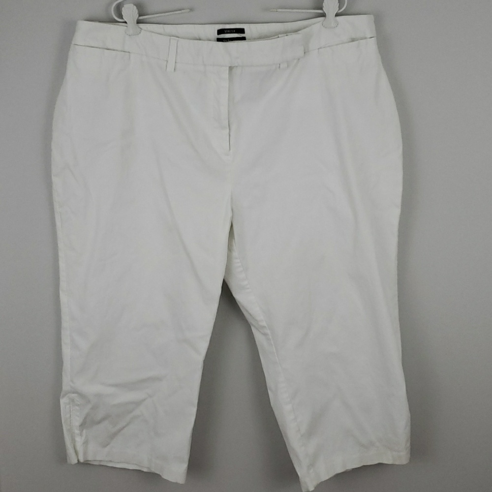 Style & Co Womens Plus 22W White Stretch Capris